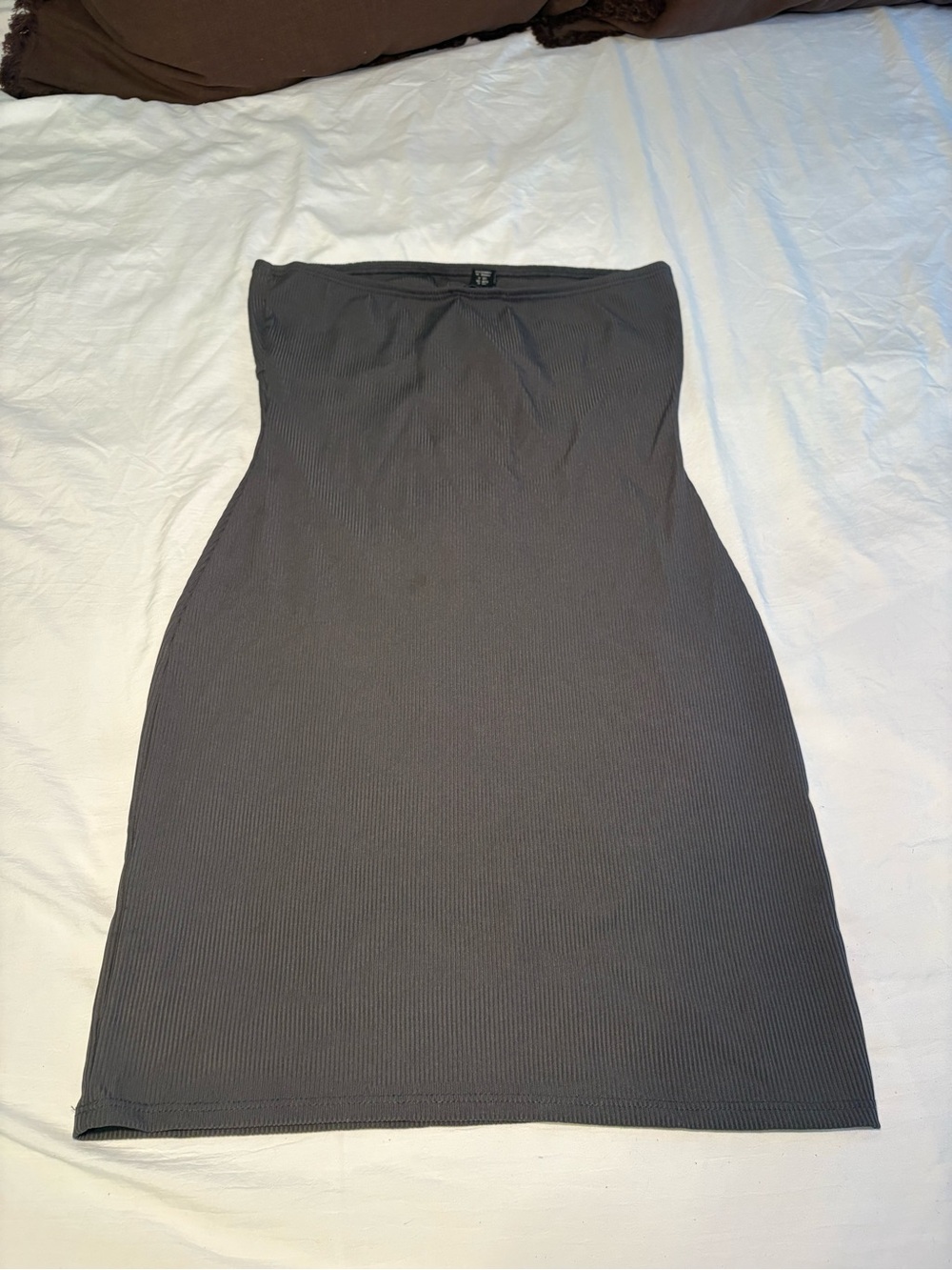 PrettyLittleThing Gray Ribbed Mini Dress - Picture 5 of 5